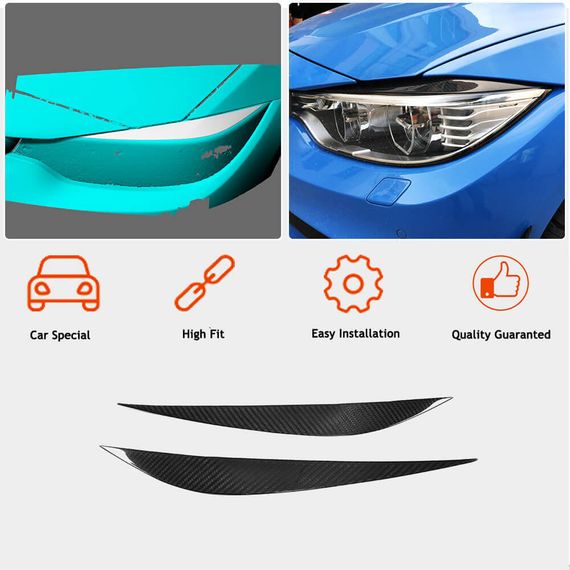 Вії на фари V2 (Карбон) для BMW 4 серія F-32 2012-2020 рр | Зображення 2
