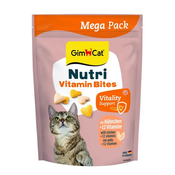 Вітамінізовані ласощі для котів GimCat Nutri Multi-Vitamin Bites Huhn, 425 гр