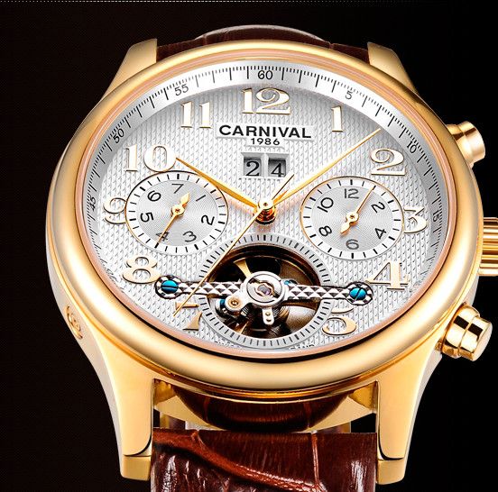 Carnival Чоловічий механічний годинник Carnival Swiss Brown | Зображення 7