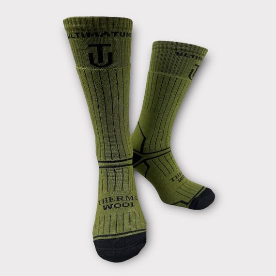 Термошкарпетки ULTIMATUM ThermoWool високі Олива,носки тактичні теплі зимові ,армійські оливкові шкарпетки | Зображення 5