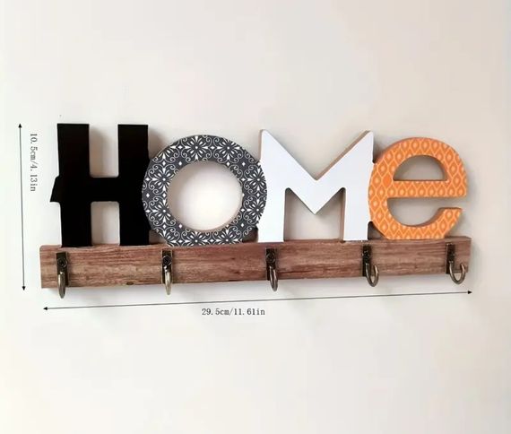 Вешалка для ключей
HOME Деревянная Ключница на стену
 Размер 
10.5* 29.5 | Зображення 2