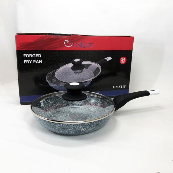 Сковорода UNIQUE UN-5115-24 см із кришкою/граніт світлий | Зображення 9