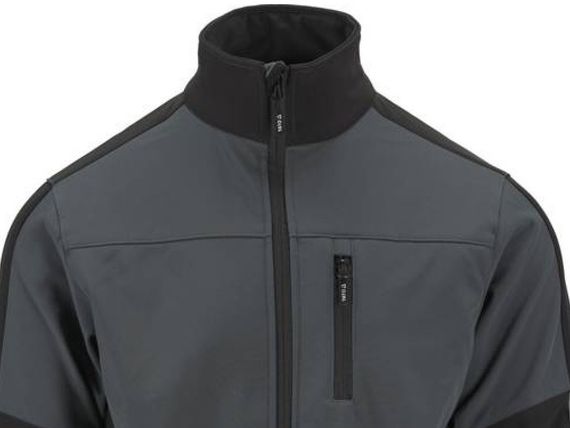 Куртка робоча SOFTSHELL YATO Польша розмір XXXL, чорно-темно-сіра, 3 кишені, 96% поліестер і 4% спандекс