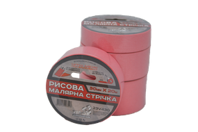 Малярна стричка рисова VIROK  30мм х 20 м., рожева VR-23V430