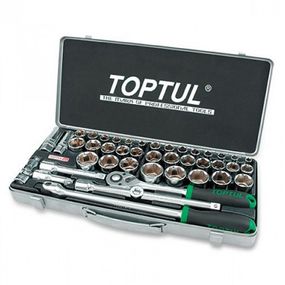 Комбинированный набор инструментов TOPTUL 1/2" (дюйм+метр.) 43ед. GCAD4303