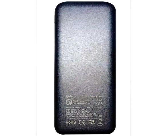 Універсальна мобільна батарея (УМБ) повербанк Power Bank Dexim DX382 PD DCA0050 20000 mAh чорна (DX382_1161) | Зображення 3