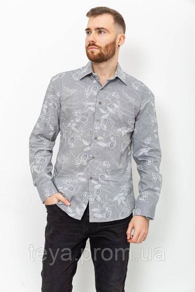 Сорочка чоловіча з принтом колір чорно-білий розміри S, M, XXXL, XXL, XL, L FA_003827