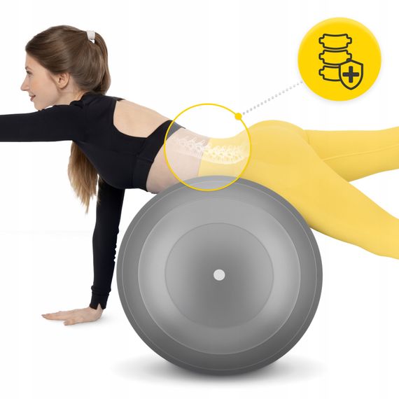 М'яч для фітнесу (арахіс) 4FIZJO Air Ball Peanut 45 x 90 см Anti-Burst Grey (P-5905973407175) | Зображення 6