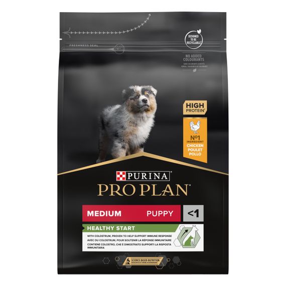 Сухой корм для щенков средних пород с курицей Purina Pro Plan Puppy Medium Healthy Start 3 кг