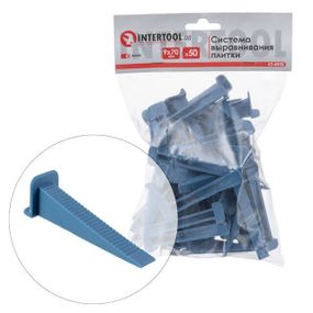 Система вирівнювання плитки, клин 9*70 мм, 50 од. INTERTOOL KT-4950