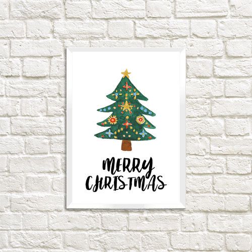 Постер в рамці Marry Christmas 30x42 см, A3 (WMT3_23NG011_WH)