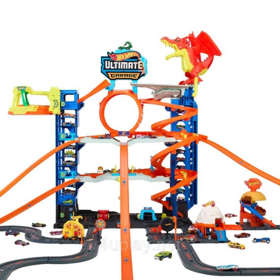 Игровой набор Hot Wheels City Ultimate Garage Хот Вилс Сити Легендарный Гараж с Драконом, лифтом, треком | Зображення 3