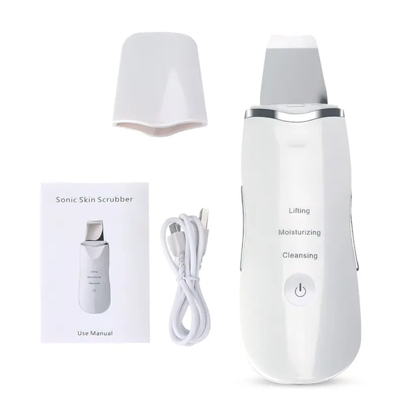 Ультразвуковой скраббер портативный для чистки лица Face Cleaner 8816 / Очиститель поров / Скрабер лифтинг | Зображення 4