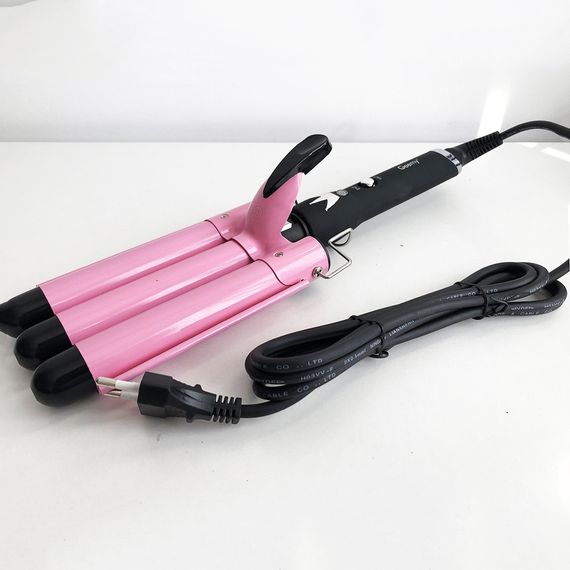 Міні плойка гофре GEMEI GM-1956-25 потрійна, Прилад для завивки волосся, ZG-432 Автоматична плойка | Зображення 2