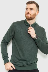Поло мужское сдлинным рукавом  цвет зеленый 157R300-1