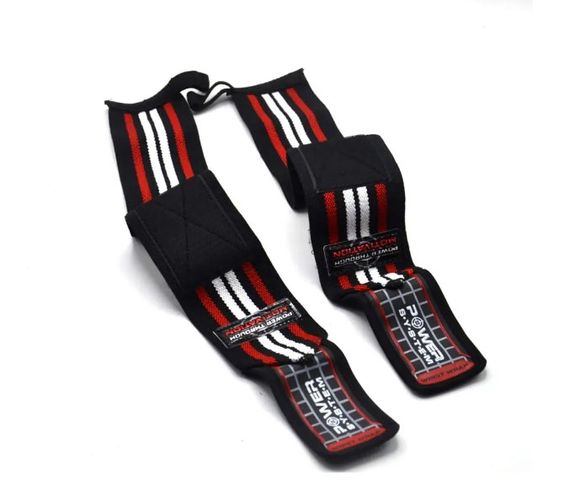 Бинти для зап'ясть (кистьові бинти) Power System PS-3500 Wrist Wraps Red/Black (пара) (PS-3500_Red-Black) | Зображення 3