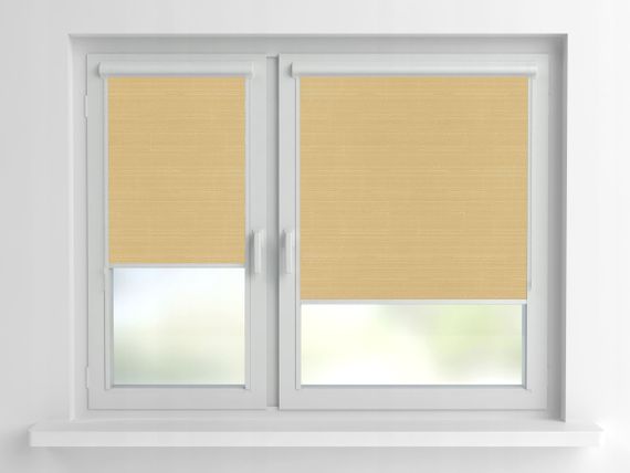 Рулонная штора Rolets Лён 2-877-2200 220x170 см закрытого типа Кремовая