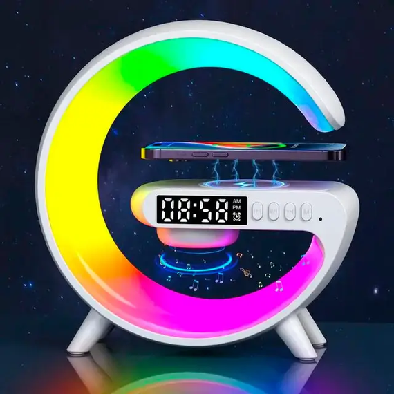 Настільна смарт-лампа з бездротовою зарядкою та динаміком Smart Light Sound Machine G63 | Зображення 1