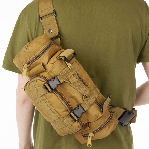 Сумка - підсумок тактична поясна Tactical військова, сумка нагрудна з ременем на плече 5 літрів кордура OK-89 | Зображення 5