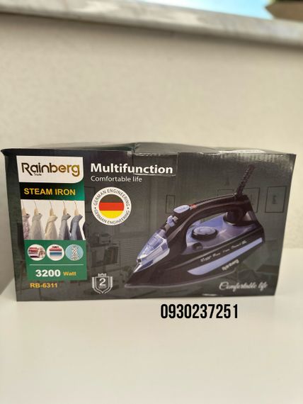 Нова праска Rainberg RB-6311 3200 Вт парова керамічна підошва праска | Зображення 1