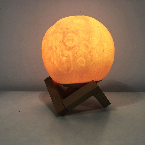 Ночник светящаяся луна Moon Lamp 18 см, Ночник детский для комнаты, Детский ночник безопасный для ребенка | Зображення 8