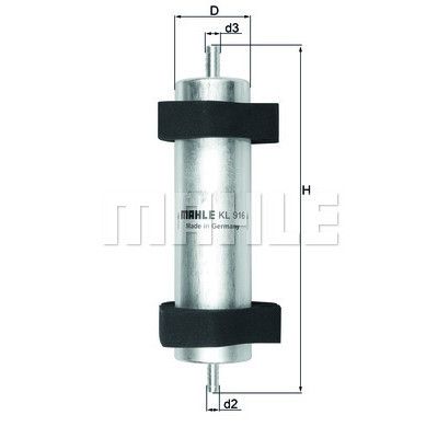 Фильтр топливный Mahle KL916 | Зображення 4