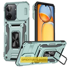 Ударостійкий чохол Camshield Army Ring для Xiaomi Redmi 15C (Global) / Poco C85 (Global) Зелений / Light Green