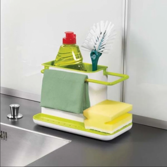 Кухонний органайзер на раковину kitchen Shelf Sink tidy, Зелений | Зображення 3