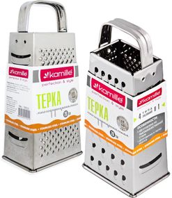 Терка-шинківниця Kamille 21см 4х гранна монометалічна