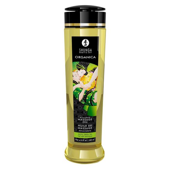 Органическое массажное масло Shunga ORGANICA - Exotic green tea (240 мл) с витамином Е sexstyle