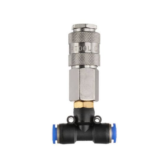 Трійник на шланг 8мм шланг та швидкороз'ємне з'єднання до набору для продувки кабіни вантажних авто INTERTOOL | Зображення 2