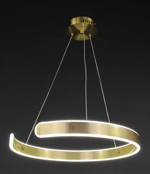 Люстра світлодіодна підвісна LED світильник для квартири на стелю лед 27871 Латунь 25-160х50х50 см. | Зображення 5