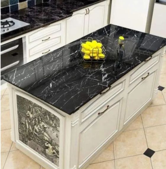 Самоклеящаяся пленка Supretto Мрамор 5Mх0. 60M Черная | Зображення 1