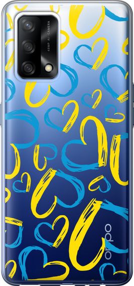 Чехол на Oppo A74 Сердца UA "5292u-2305-17620"