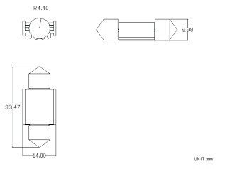 Светодиодная софитная автолампа с обманкой PL-36MM-8-2835 Canbus (120Lm) | Зображення 1
