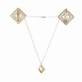 Зажимы для сосков с легкой подвеской LOCKINK Adjustable Nipple Clamps with Light Pendant Золотистый One Size