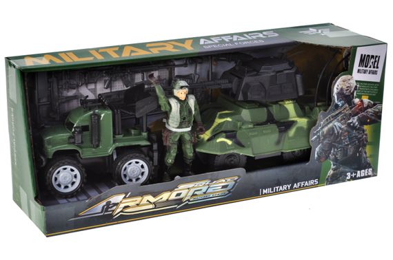 Машина 7-3 військова з набором, в коробці р.35,5x10x14 см YG Toys