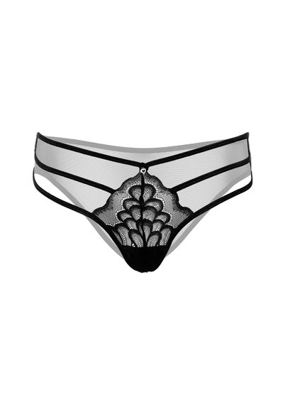 Мереживні трусики Daring Intimates з декоративними бретелями, чорний, S/M | Зображення 3