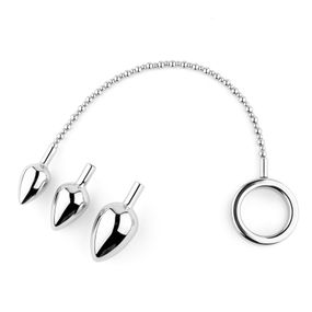 Анальна пробка зі змінними елементами - Jewellery Metal Anal Plug No. 4
