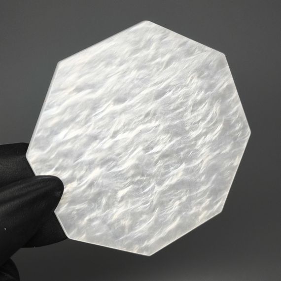 Пластикова палітра для замісу гель-лаків (мармурова) 8см