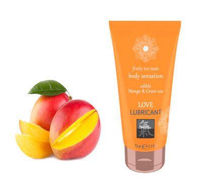 Їстівний лубрикант SHIATSU Love Манго і зелений Чай, 75 мл, Манго і зелений чай