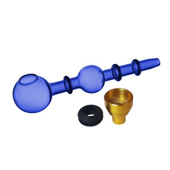Скляна Труба Вапорайзер "Oil pipe Bamboo Blue" | Зображення 1