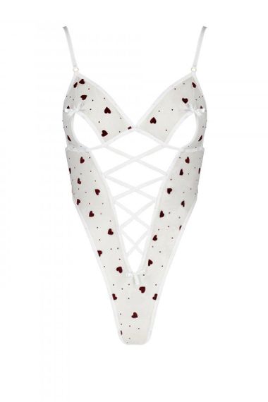 Еротичний боді з малюнком Passion LOVELIA BODY XXL/XXXL, white Sex Aura | Зображення 4