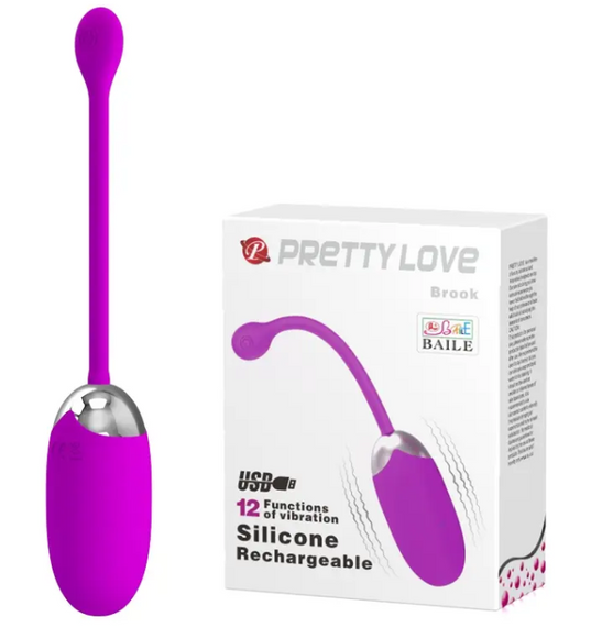 Перезаряджуване віброяйце PRETTY LOVE «BROOK» 12 режимів вібрації Sex Aura
