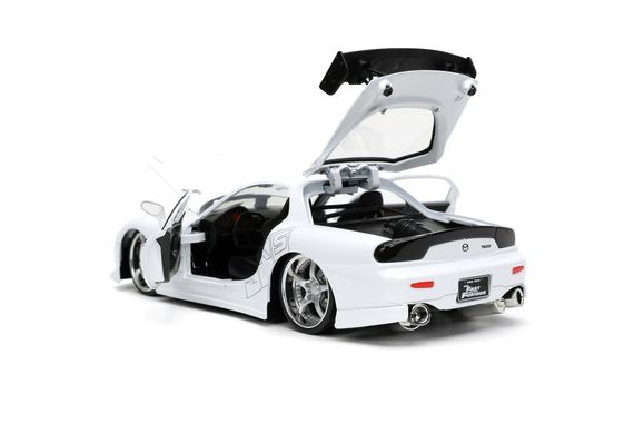 Ігрова металева машинка Fast and Furious Mazda RX-7 1993 white | Зображення 3
