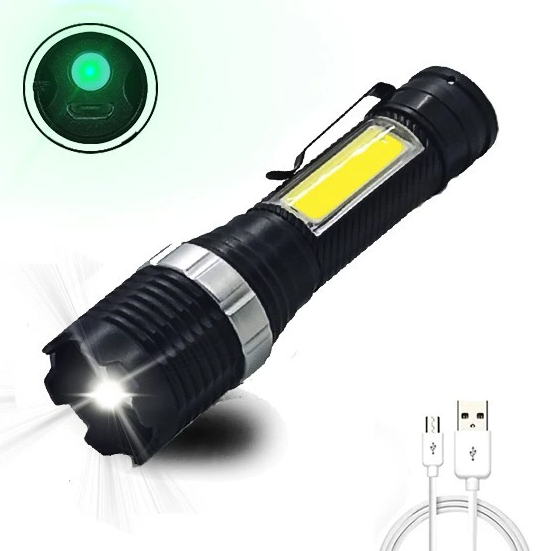Тактичний світлодіодний надпотужний ліхтар BL-659-XPE+COB з microusb ручний акумуляторний | Зображення 6