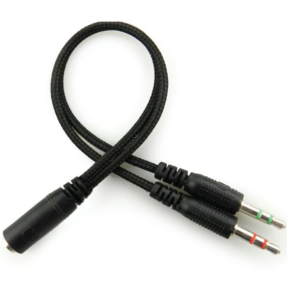 Гарнітура Sandberg MiniJack Headset Bulk, 3,5мм+converter 2х3,5мм, Black | Зображення 3