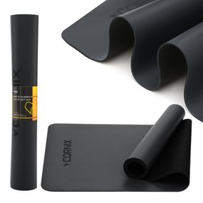 Килимок спортивний Cornix PU 183 x 68 x 0.4 см для йоги та фітнесу XR-0317 Black
