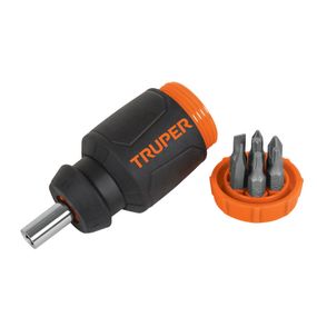 Отвертка держатель мини Truper 7 бит в комплекте (DTROM-7)