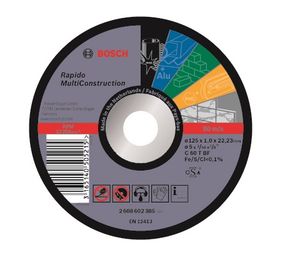 Диск Bosch відрізний Rapido Multi Construction 125x1мм (2.608.602.385)